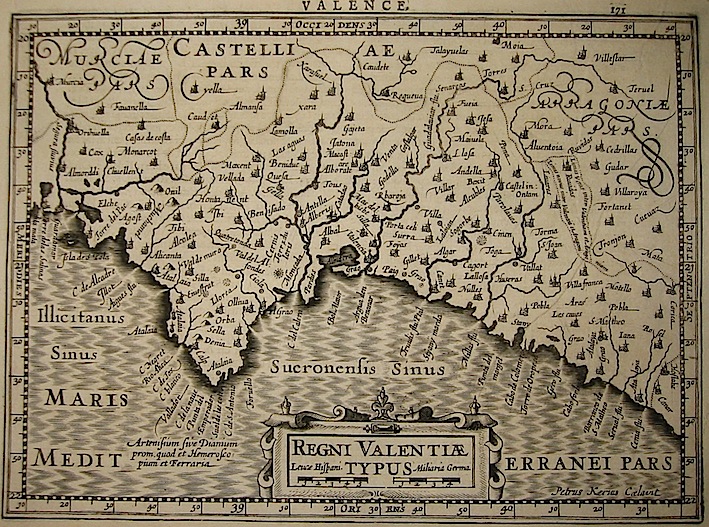 Mercator Gerard - Hondius Jodocus Regni Valentiae typus 1630 Amsterdam